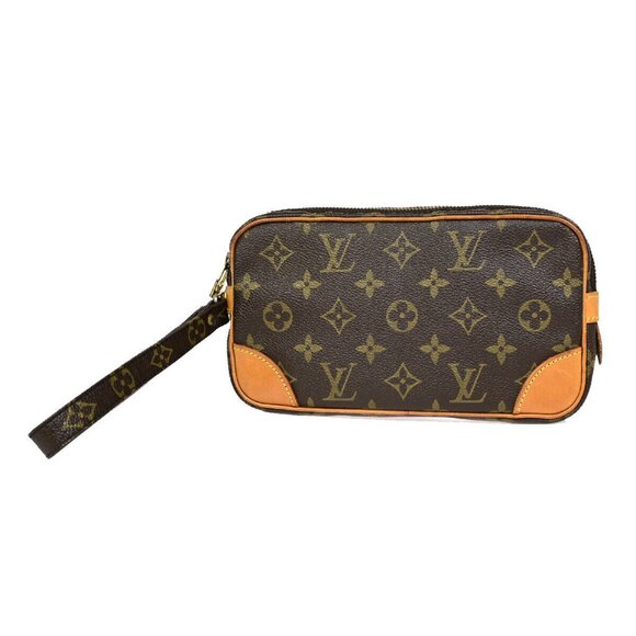 LOUIS VUITTON Marly Dragonne PM Clutch Hand Bag Monogram Leather - Picture 1 of 15